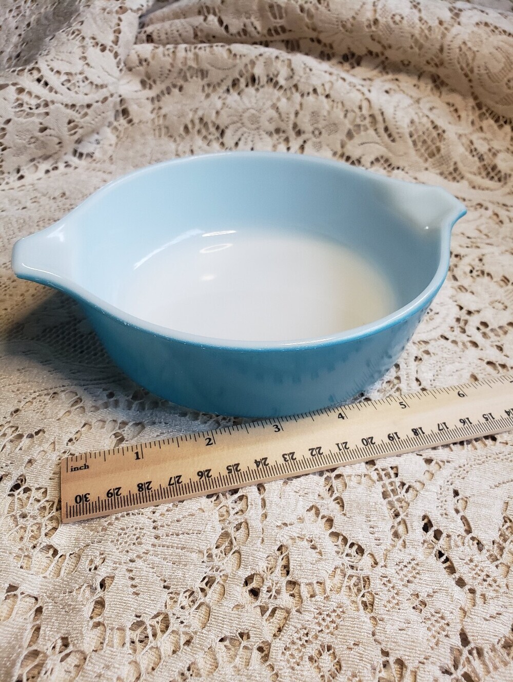 Pyrex Horizon Vintage Blue Two-Handled Ceramic Bake Dish 1P
